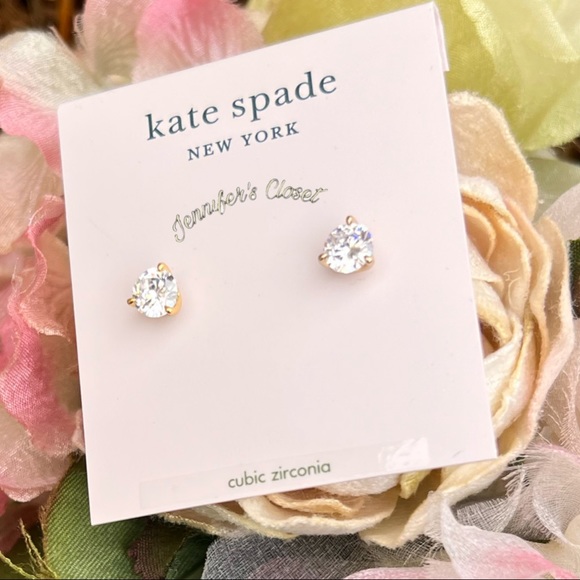 NWT ♠️ Kate Spade Mini Solitaire Stud Earrings - Picture 4 of 7